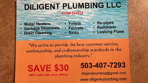 Diligent Plumbing LLC in Gresham