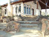 Young Masonry Fireplace and Stone