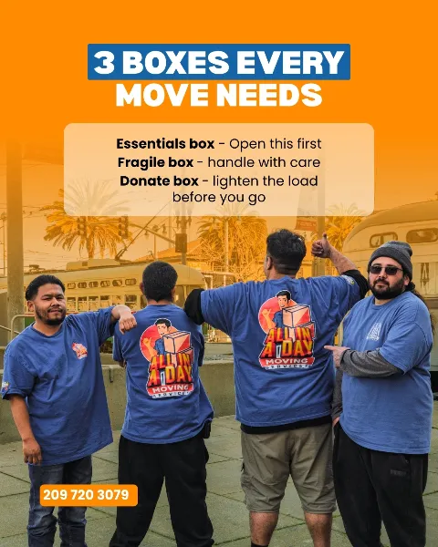 All In A Day Moving Services in Modesto