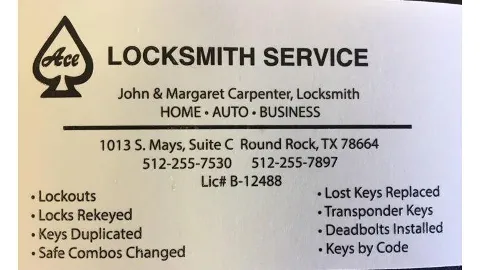 ACE Locksmith Services in Round Rock