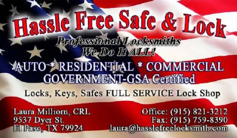 Hassle Free Lock & Key in El Paso