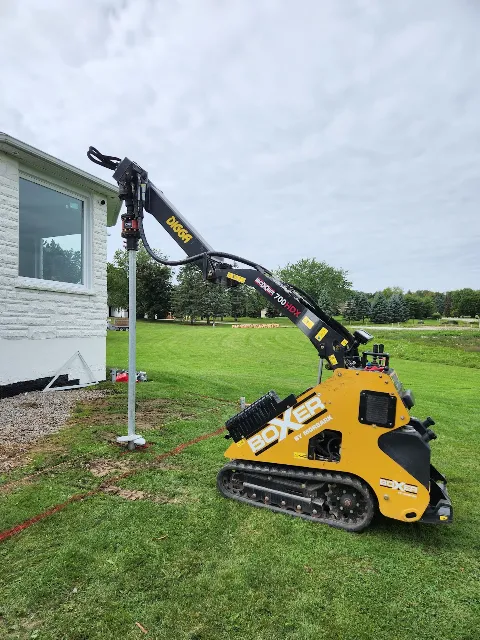 Adiga Construction Decks and Fences, Helical pile footings in Newmarket